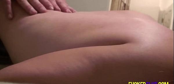  Sexy teen in stockings sucks cock on camera